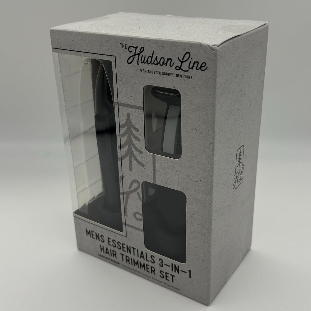 The Hudson Line Men's Essentials 3-in-1 Hair Trimmer Set, Nose Hair Trimmer NEW
